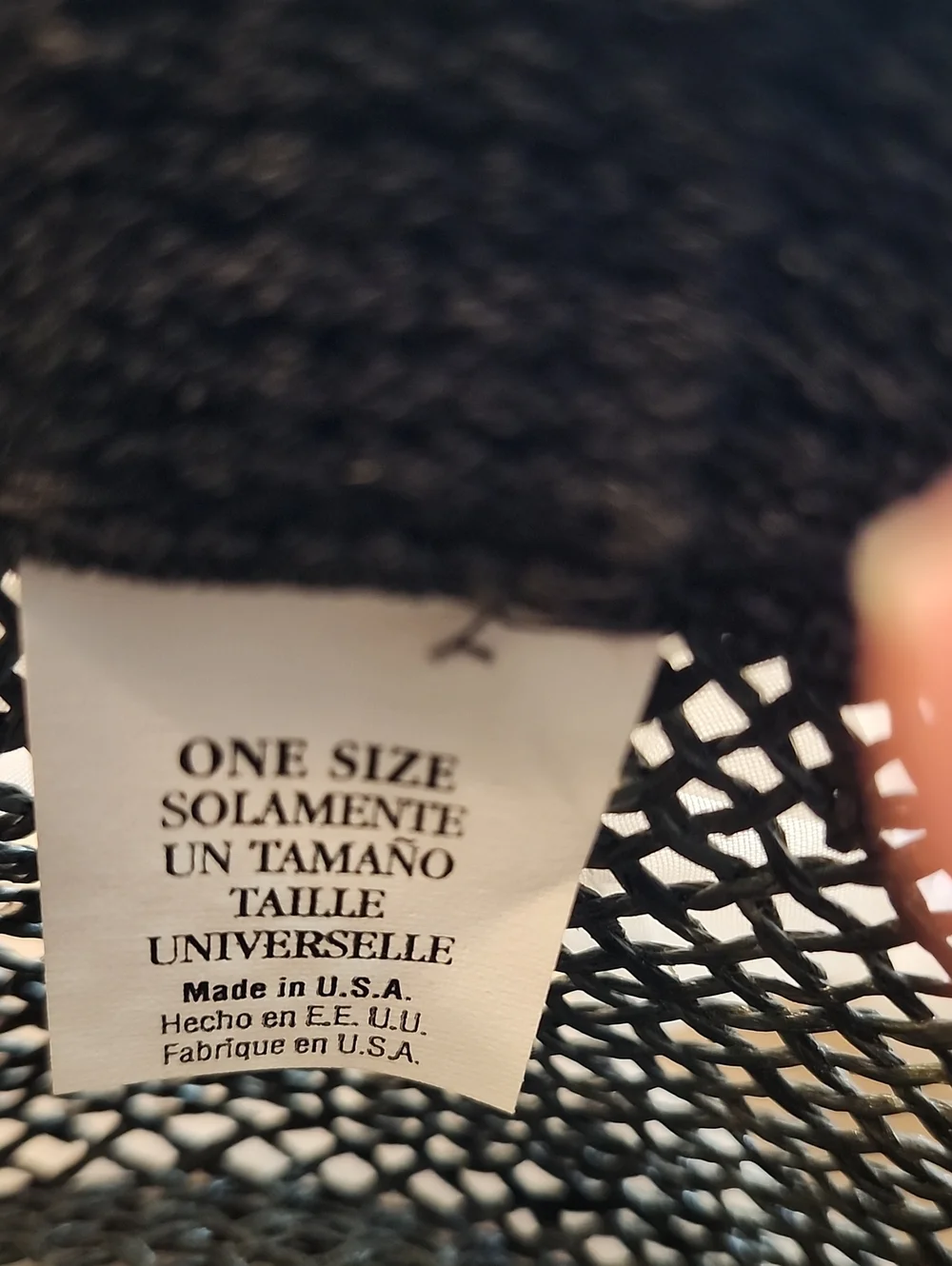 Vintage American Made Classic Black Straw & White Bow Hat, OS, $38 - Picture 3 of 8